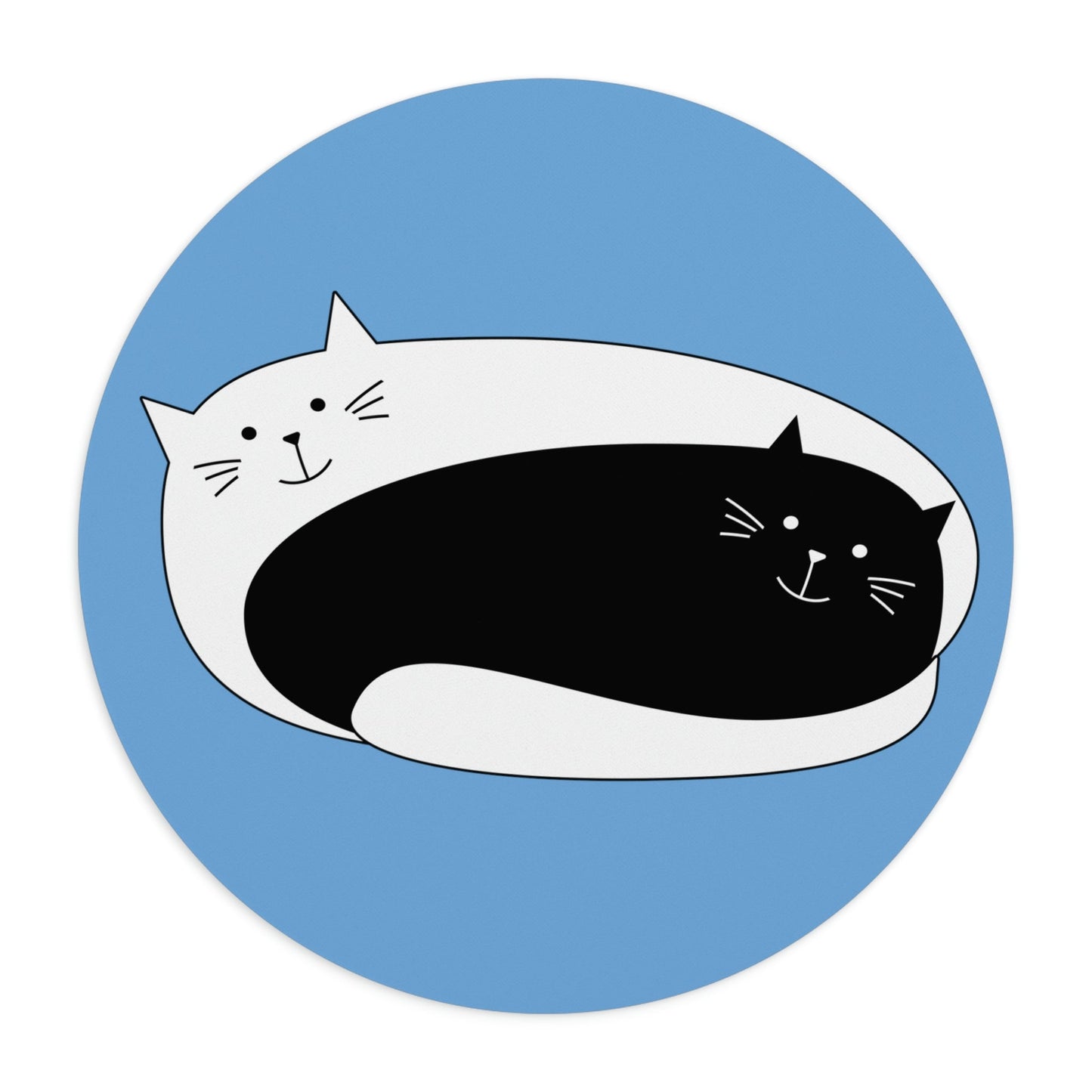 Dzen Cat Lovers Asian Style Cats Monochrome Ergonomic Non-slip Creative Design Mouse Pad Ichaku [Perfect Gifts Selection]