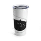 Dzen Cat Lovers Asian Style Cats Monochrome Stainless Steel Hot or Cold Vacuum Tumbler 20oz Ichaku [Perfect Gifts Selection]