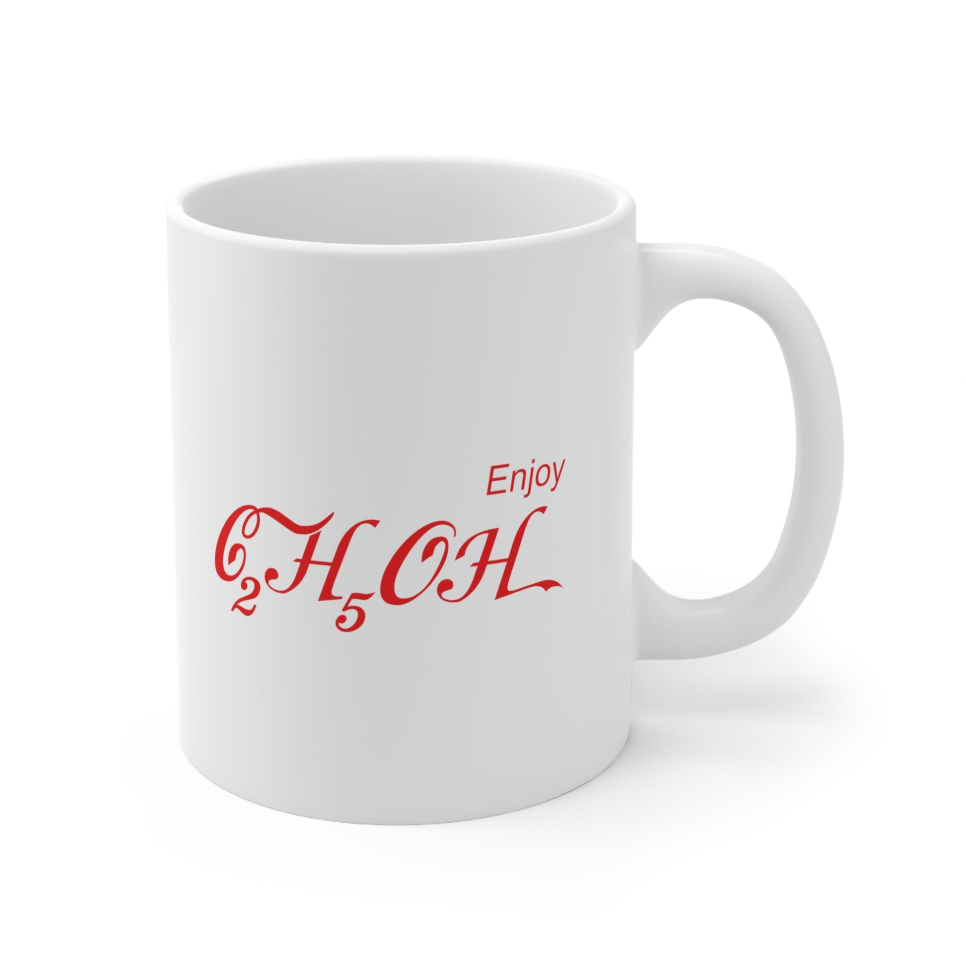 Enjoy C2H5OH Formula Ethanol Chemical Compound Ceramic Mug 11oz Ichaku [Perfect Gifts Selection]