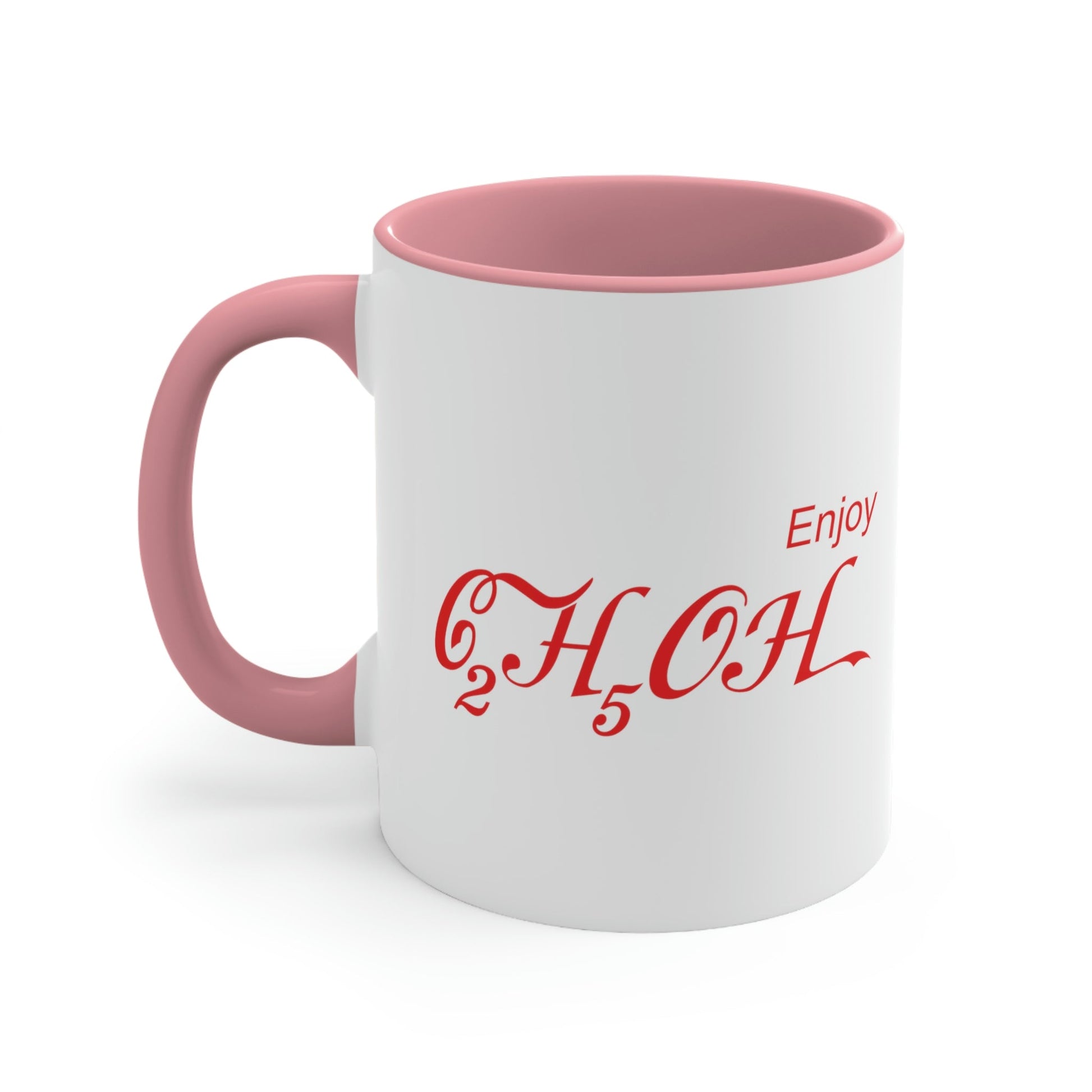 Enjoy C2H5OH Formula Ethanol Chemical Compound Classic Accent Coffee Mug 11oz Ichaku [Perfect Gifts Selection]
