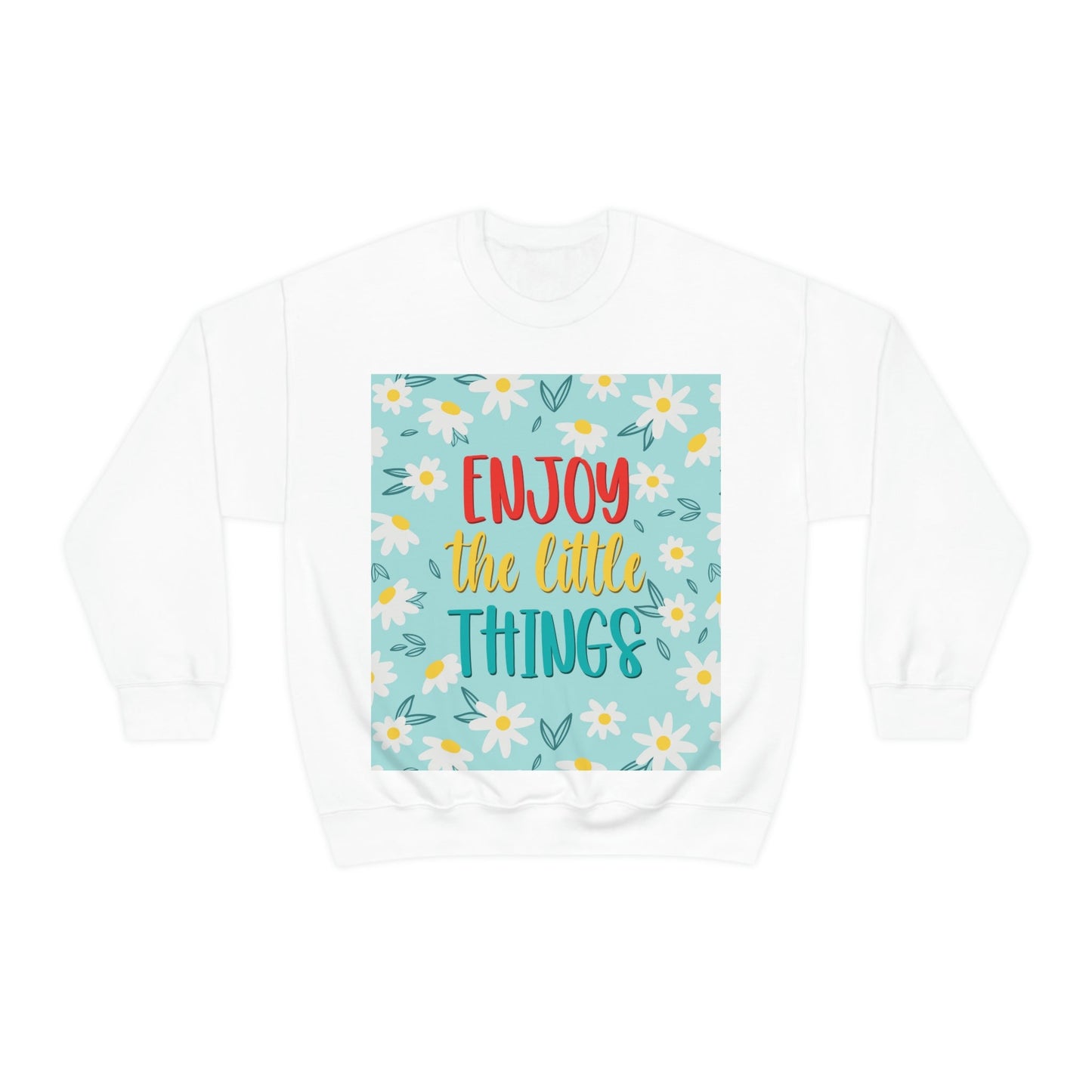 Enjoy The Little Things Art Unisex Heavy Blend™ Crewneck Sweatshirt Ichaku [Perfect Gifts Selection]