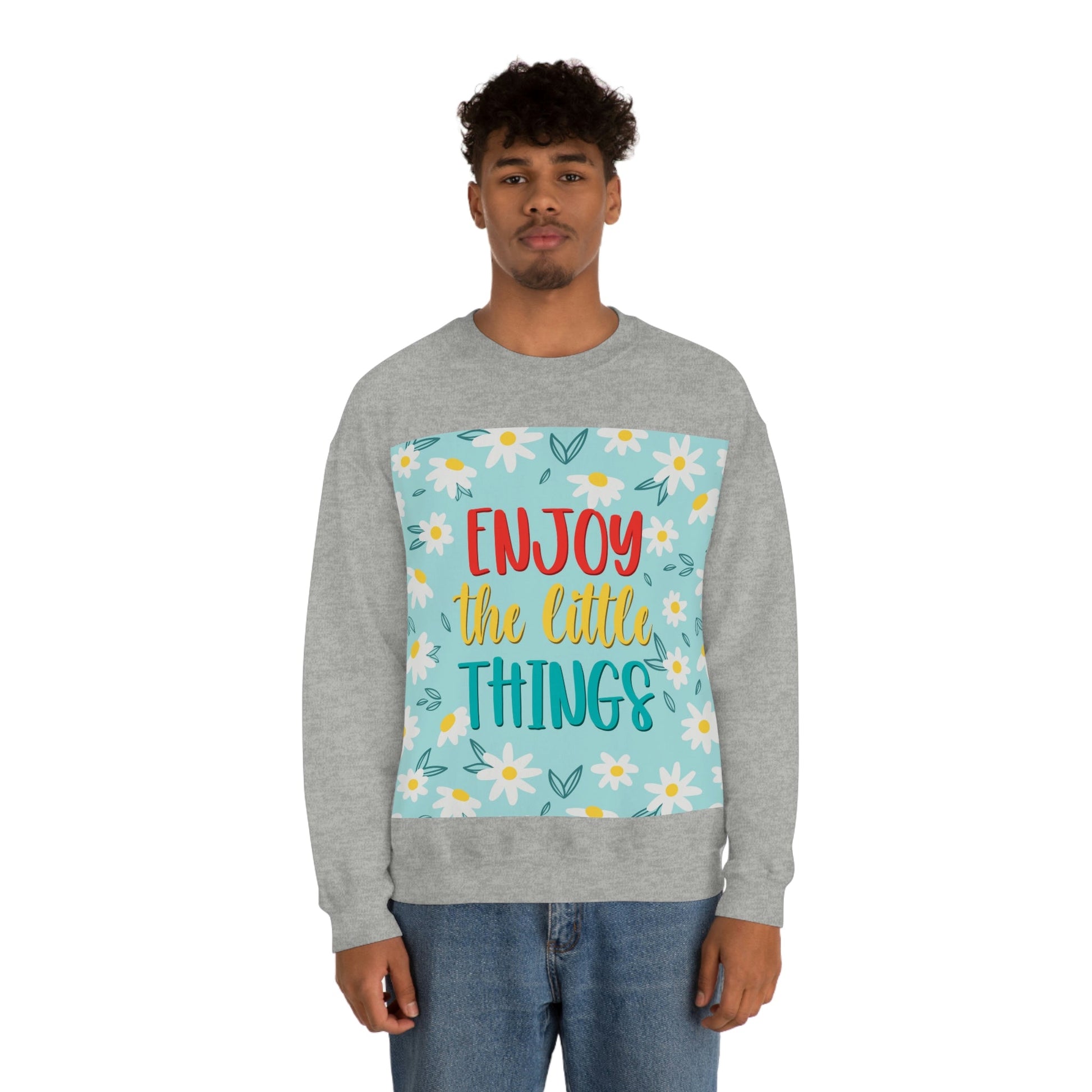 Enjoy The Little Things Art Unisex Heavy Blend™ Crewneck Sweatshirt Ichaku [Perfect Gifts Selection]