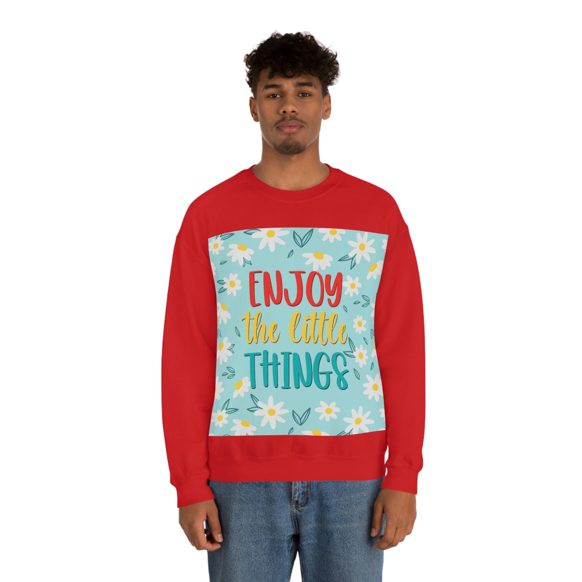 Enjoy The Little Things Art Unisex Heavy Blend™ Crewneck Sweatshirt Ichaku [Perfect Gifts Selection]