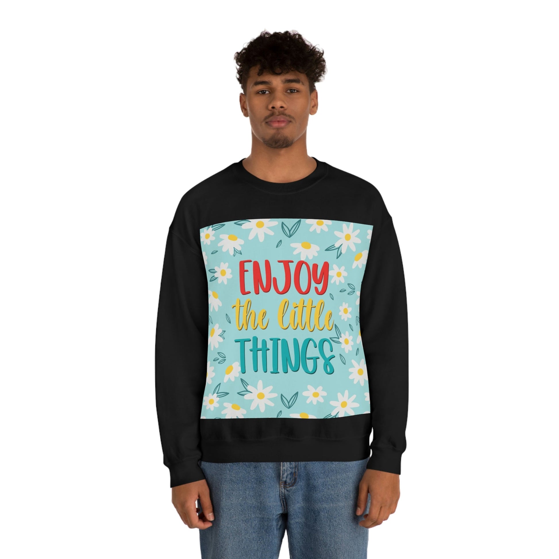 Enjoy The Little Things Art Unisex Heavy Blend™ Crewneck Sweatshirt Ichaku [Perfect Gifts Selection]