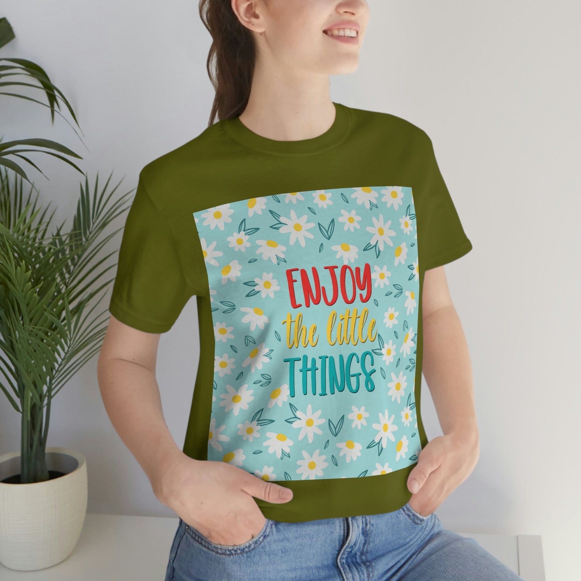 Enjoy The Little Things Art Unisex Jersey Short Sleeve T-Shirt Ichaku [Perfect Gifts Selection]