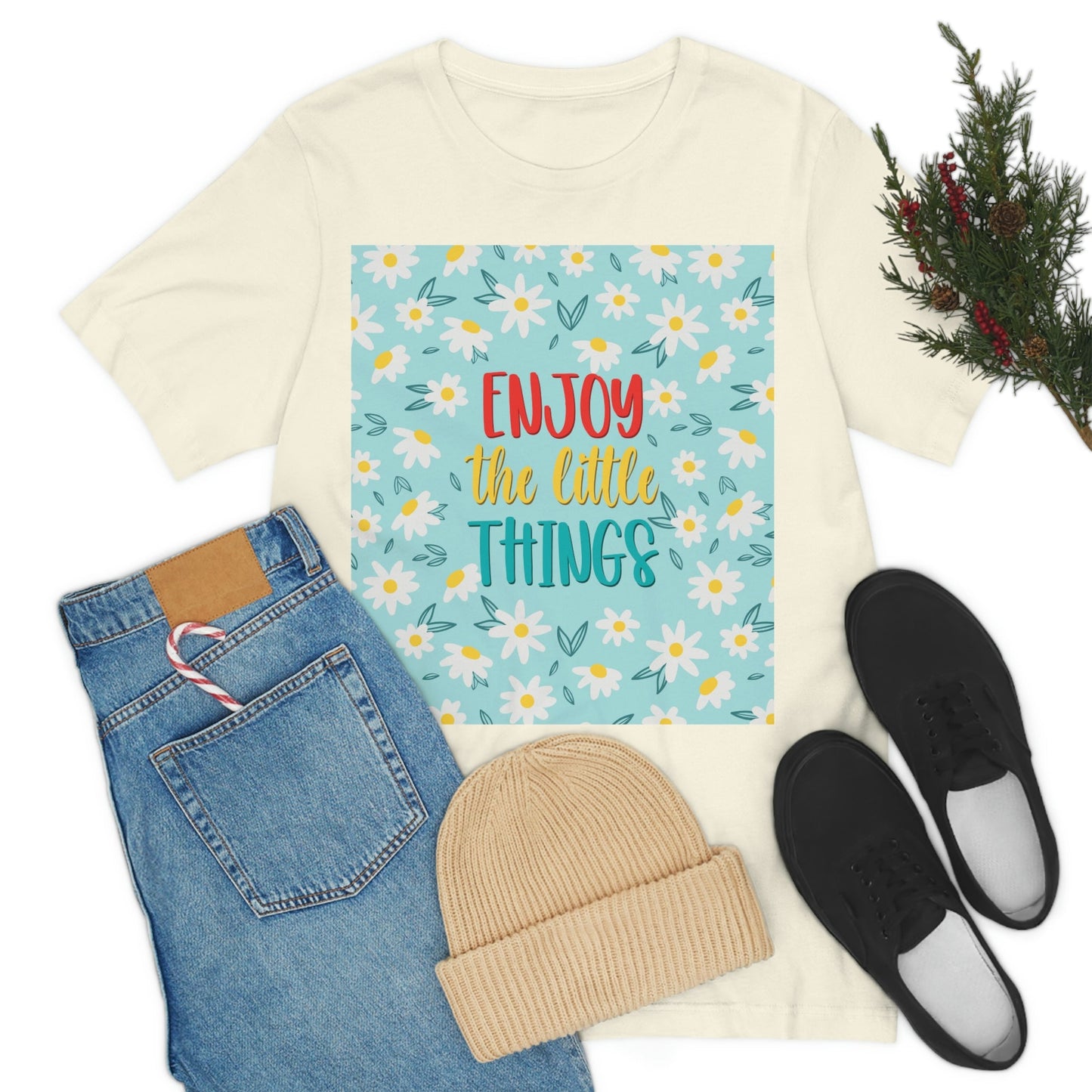 Enjoy The Little Things Art Unisex Jersey Short Sleeve T-Shirt Ichaku [Perfect Gifts Selection]