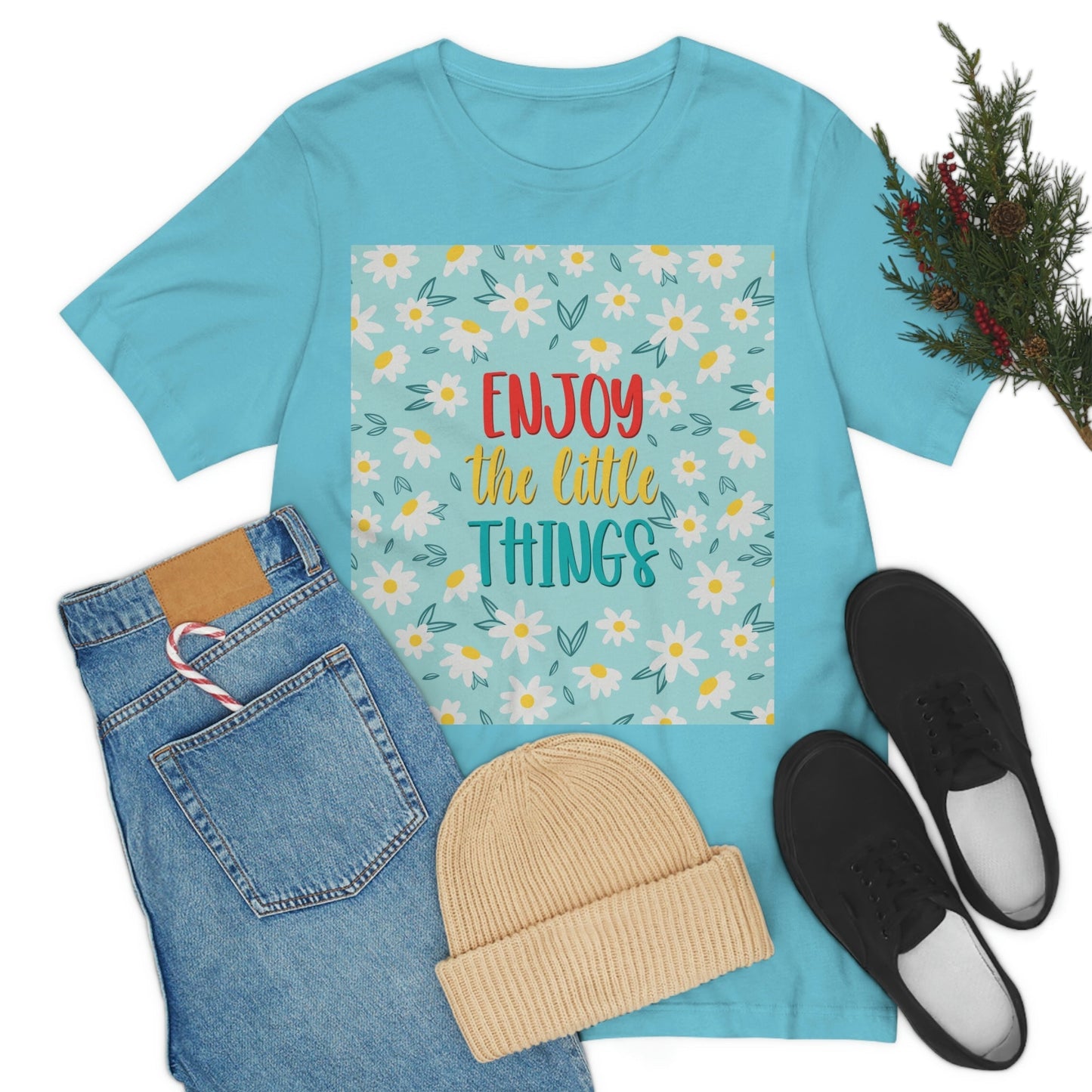 Enjoy The Little Things Art Unisex Jersey Short Sleeve T-Shirt Ichaku [Perfect Gifts Selection]