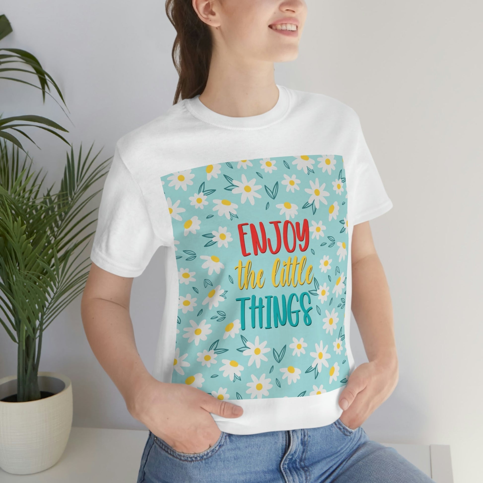 Enjoy The Little Things Art Unisex Jersey Short Sleeve T-Shirt Ichaku [Perfect Gifts Selection]