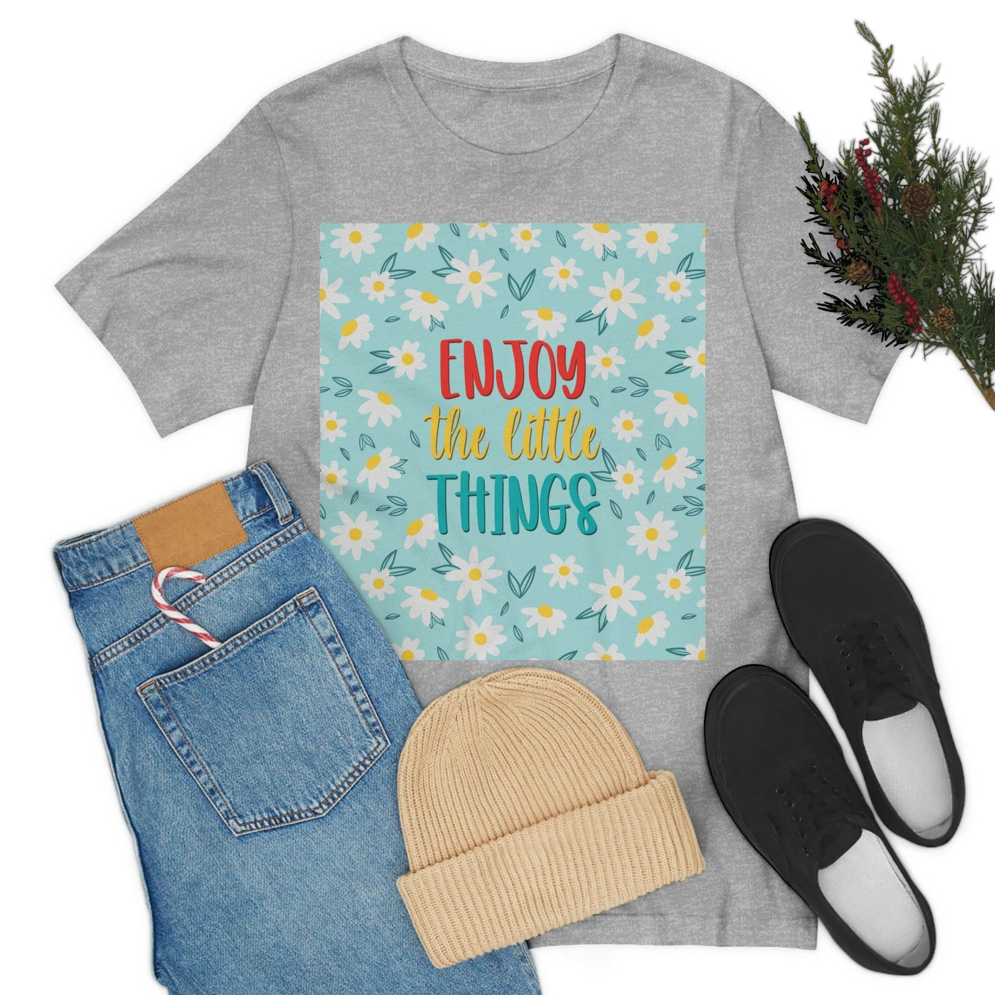 Enjoy The Little Things Art Unisex Jersey Short Sleeve T-Shirt Ichaku [Perfect Gifts Selection]