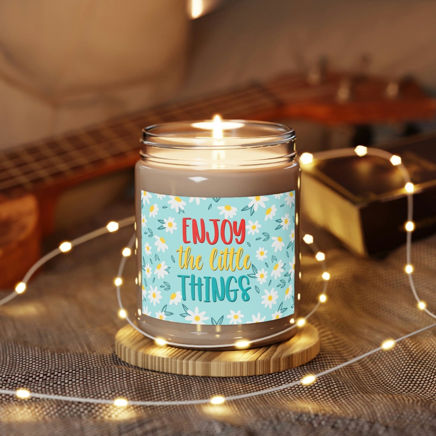 Enjoy The Little Things Scented Candle, Up to 60h, Soy Wax, 9oz Ichaku [Perfect Gifts Selection]