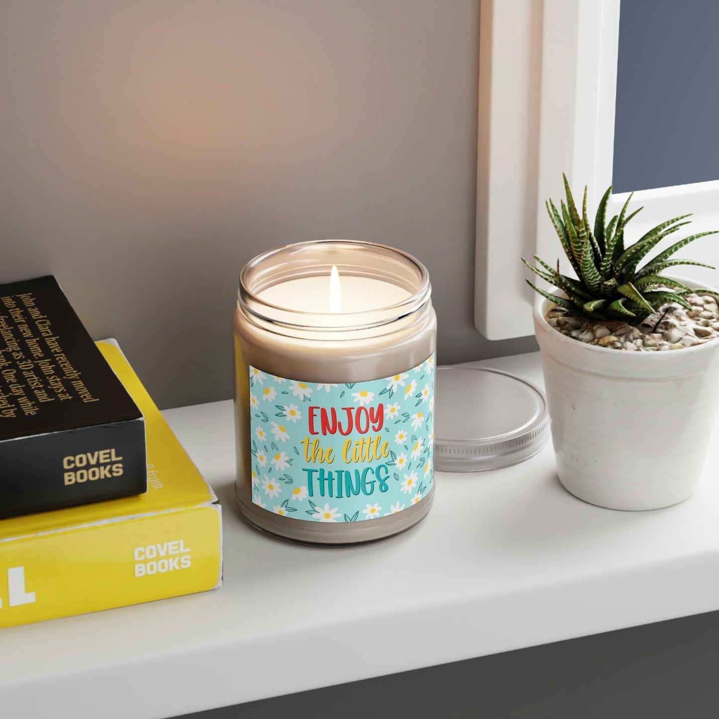 Enjoy The Little Things Scented Candle, Up to 60h, Soy Wax, 9oz Ichaku [Perfect Gifts Selection]