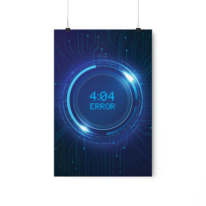 Error 404 Sci Fi The Time Movie TV Series Aliens IT Art Premium Matte Vertical Posters Ichaku [Perfect Gifts Selection]