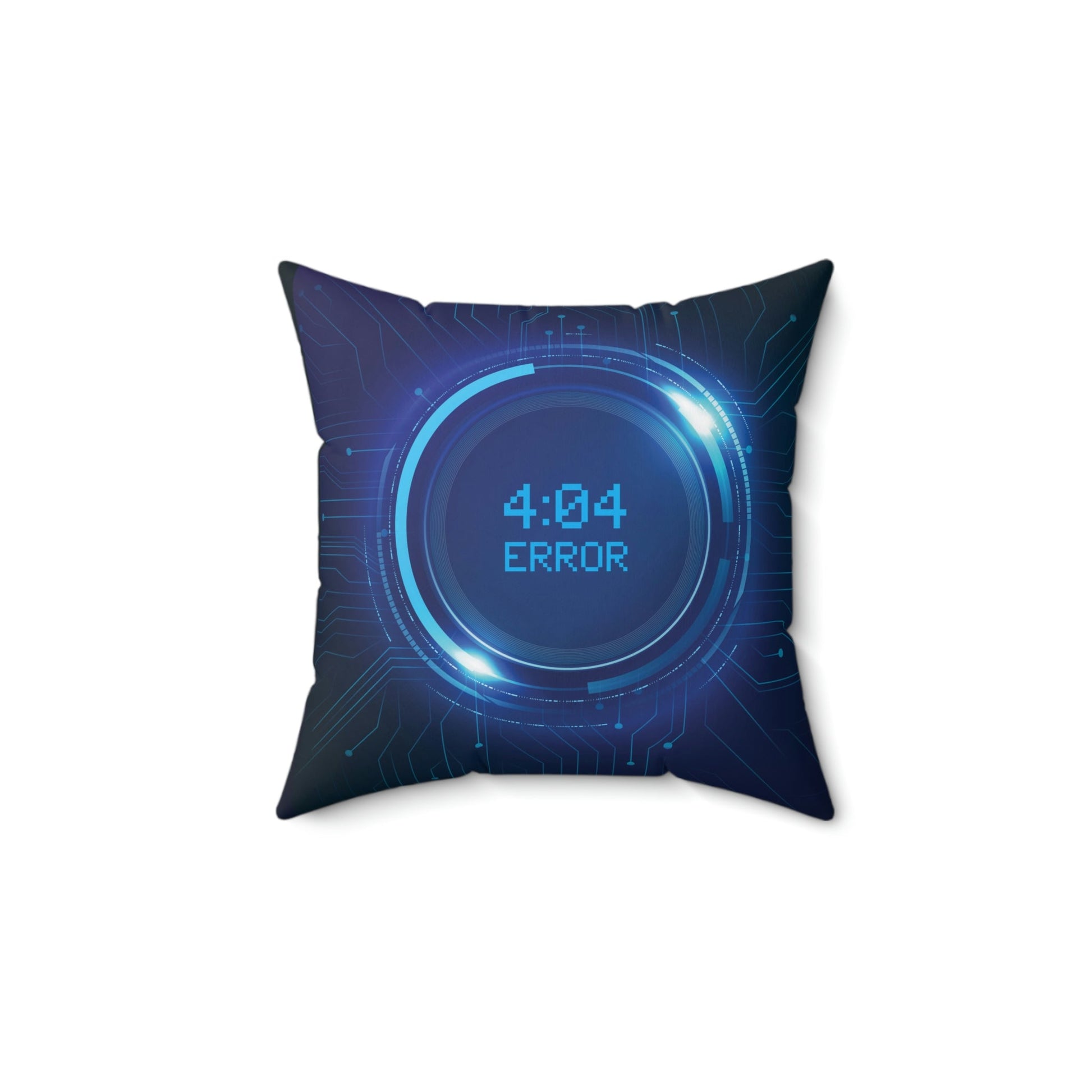 Error 404 Sci Fi The Time Movie TV Series Aliens IT Spun Polyester Square Pillow Ichaku [Perfect Gifts Selection]
