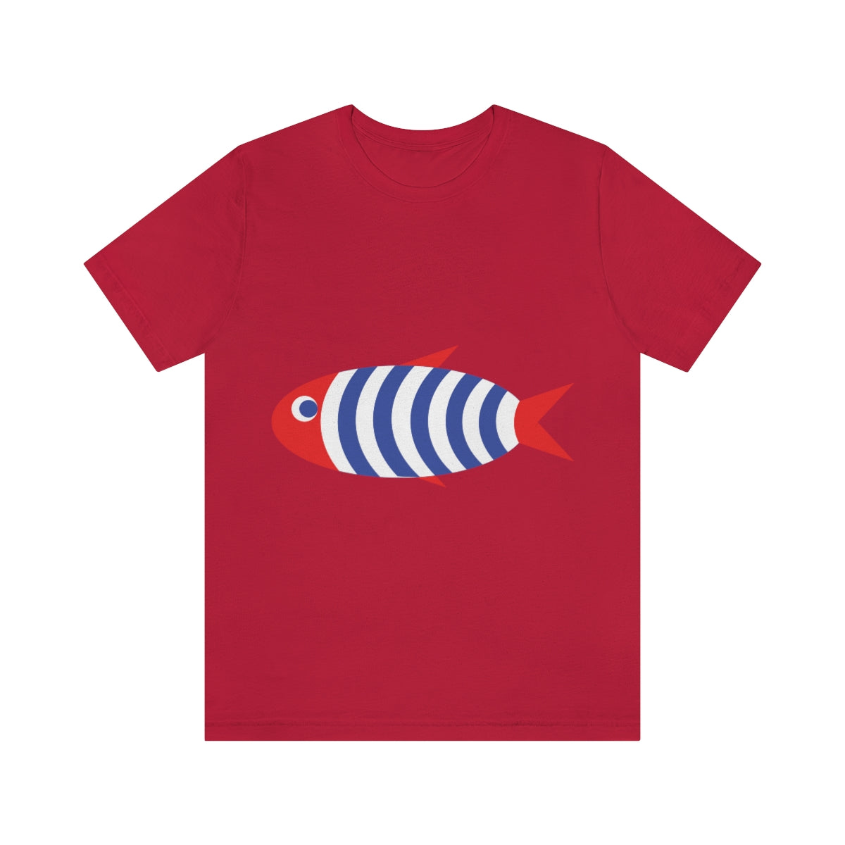 Fish Cartoon Sea Cute French Style Marine Unisex Jersey Short Sleeve T-Shirt Ichaku [Perfect Gifts Selection]