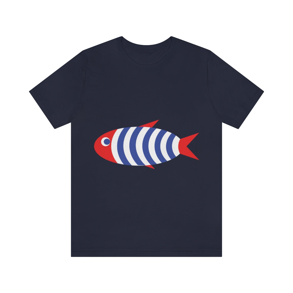 Fish Cartoon Sea Cute French Style Marine Unisex Jersey Short Sleeve T-Shirt Ichaku [Perfect Gifts Selection]