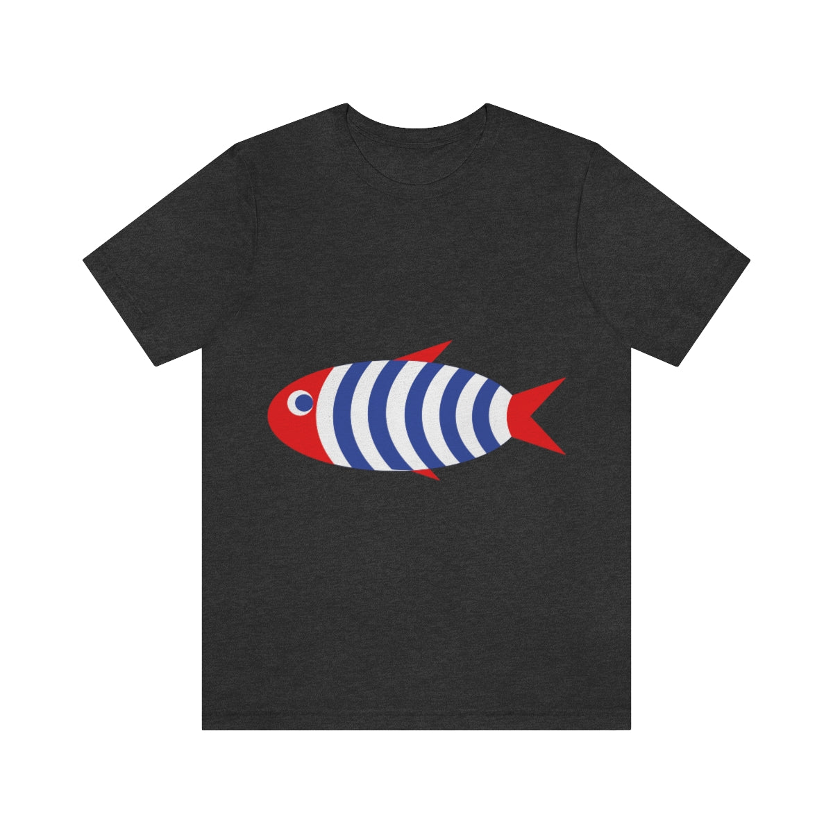 Fish Cartoon Sea Cute French Style Marine Unisex Jersey Short Sleeve T-Shirt Ichaku [Perfect Gifts Selection]