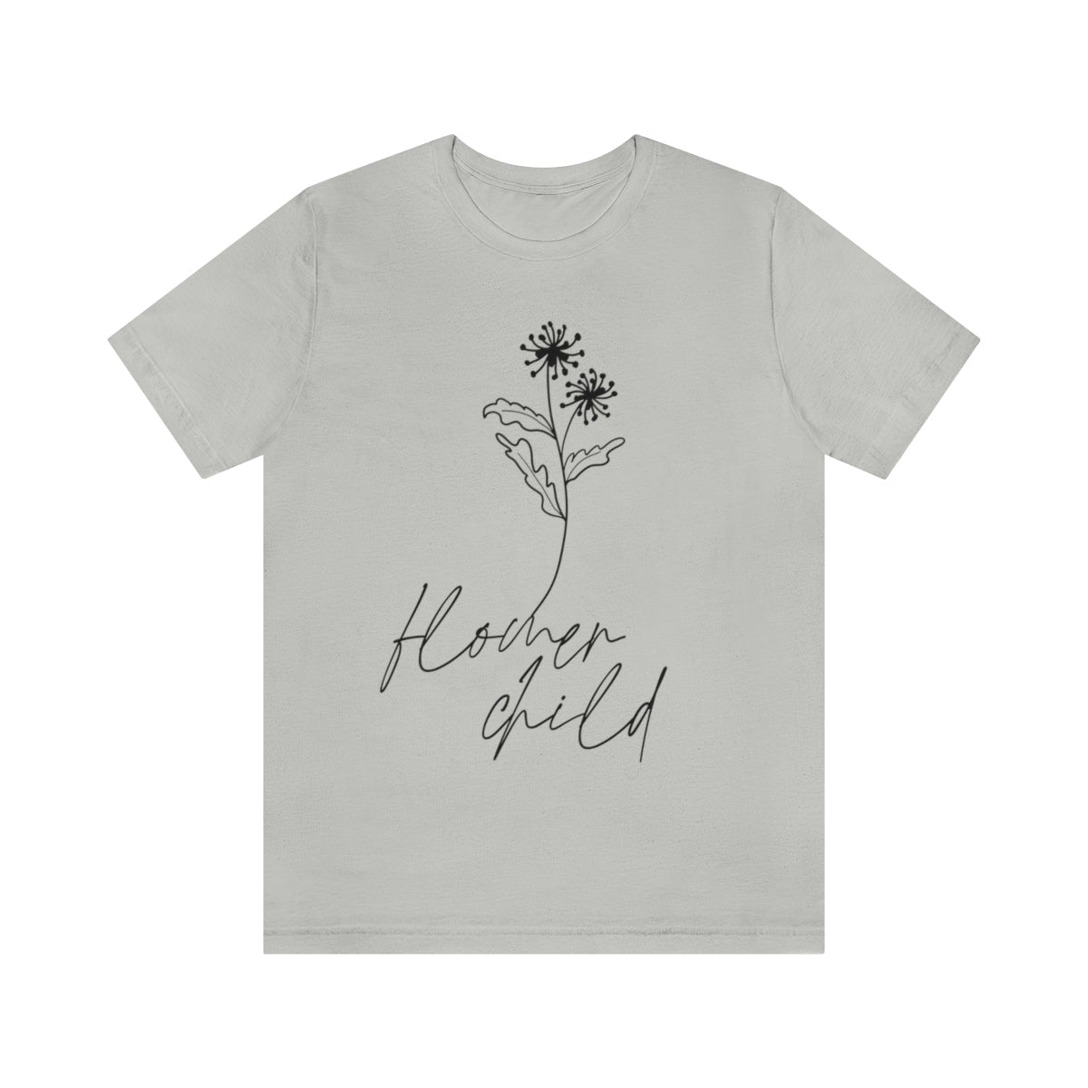 Flower Child Minimalist Art Unisex Jersey Short Sleeve T-Shirt Ichaku [Perfect Gifts Selection]