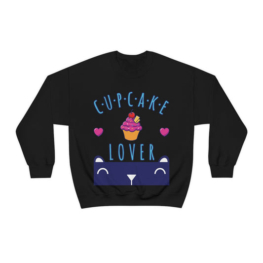 For Cupcake Lover Cats Food Unisex Heavy Blend™ Crewneck Sweatshirt Ichaku [Perfect Gifts Selection]