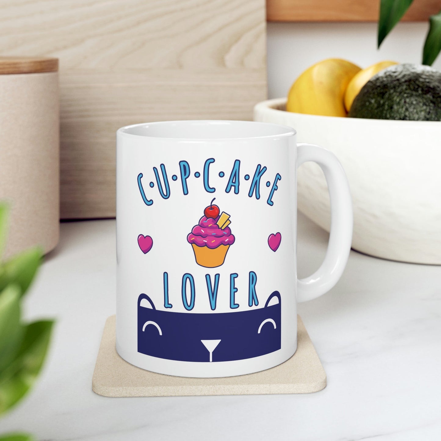 For Cupcake Lovers Cats Ceramic Mug 11oz Ichaku [Perfect Gifts Selection]