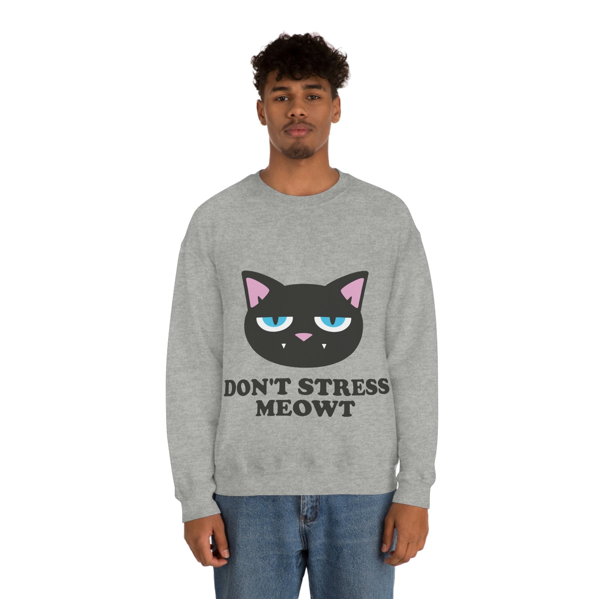 Forest Landscape Explore Monochrome Adventure Black Text Unisex Heavy Blend™ Crewneck Sweatshirt Ichaku [Perfect Gifts Selection]