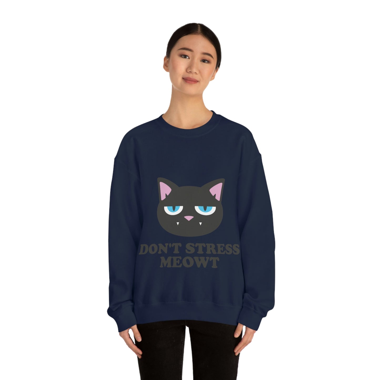 Forest Landscape Explore Monochrome Adventure Black Text Unisex Heavy Blend™ Crewneck Sweatshirt Ichaku [Perfect Gifts Selection]