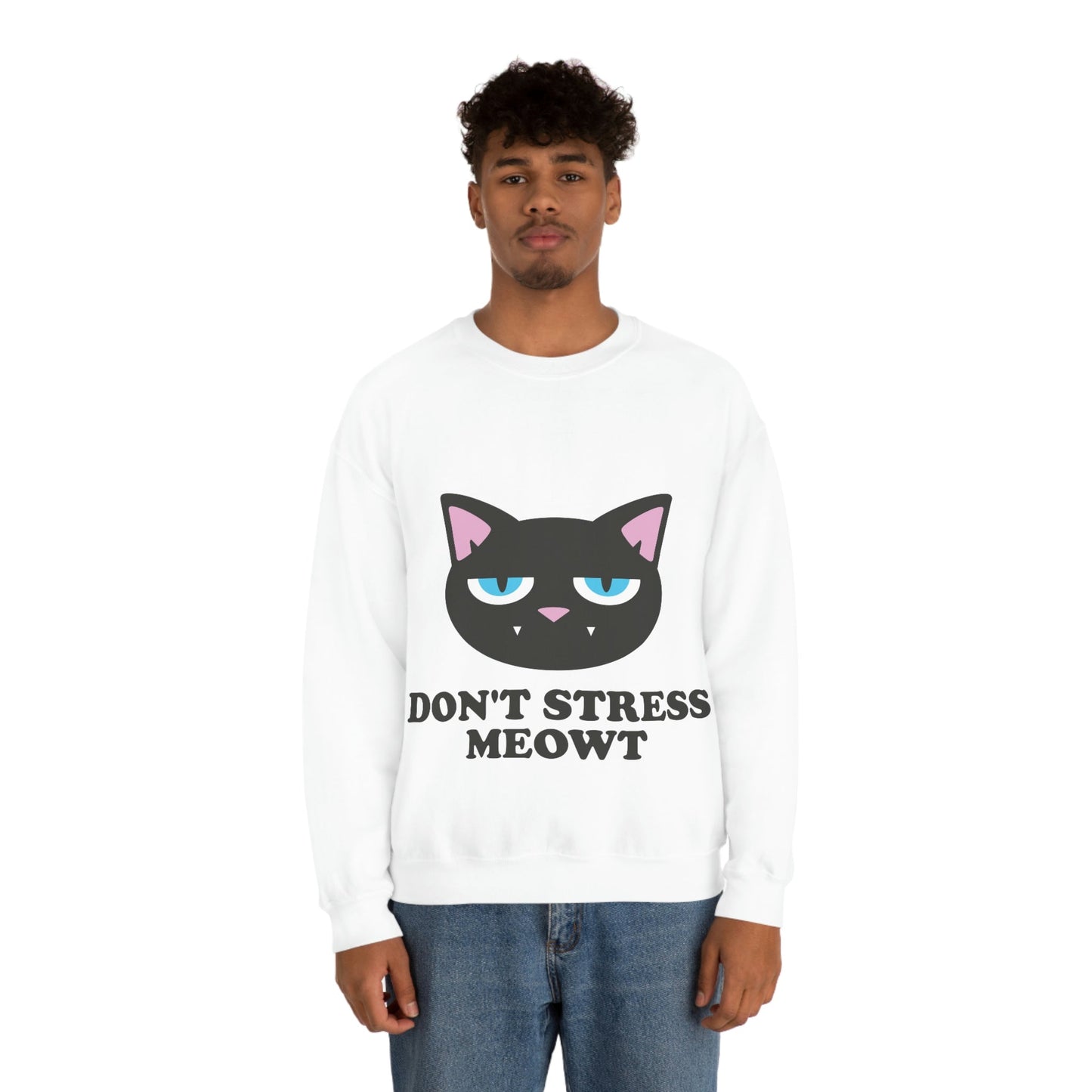 Forest Landscape Explore Monochrome Adventure Black Text Unisex Heavy Blend™ Crewneck Sweatshirt Ichaku [Perfect Gifts Selection]