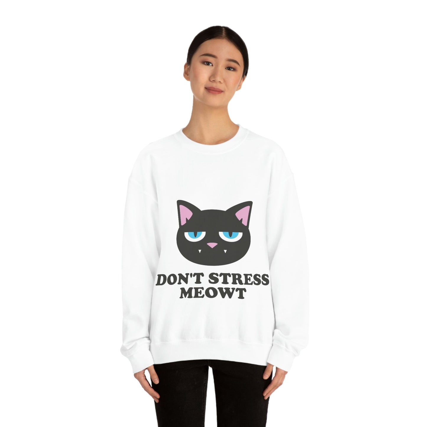 Forest Landscape Explore Monochrome Adventure Black Text Unisex Heavy Blend™ Crewneck Sweatshirt Ichaku [Perfect Gifts Selection]