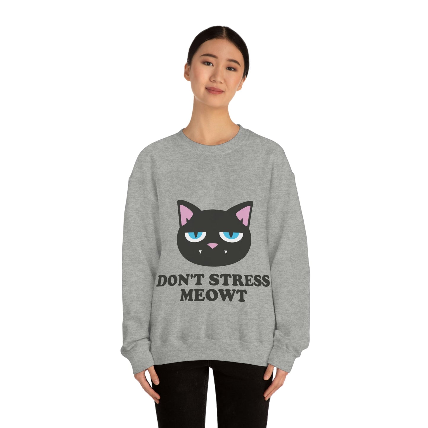 Forest Landscape Explore Monochrome Adventure Black Text Unisex Heavy Blend™ Crewneck Sweatshirt Ichaku [Perfect Gifts Selection]