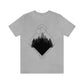 Forest Landscape Explore Monochrome Adventure Unisex Jersey Short Sleeve T-Shirt Ichaku [Perfect Gifts Selection]