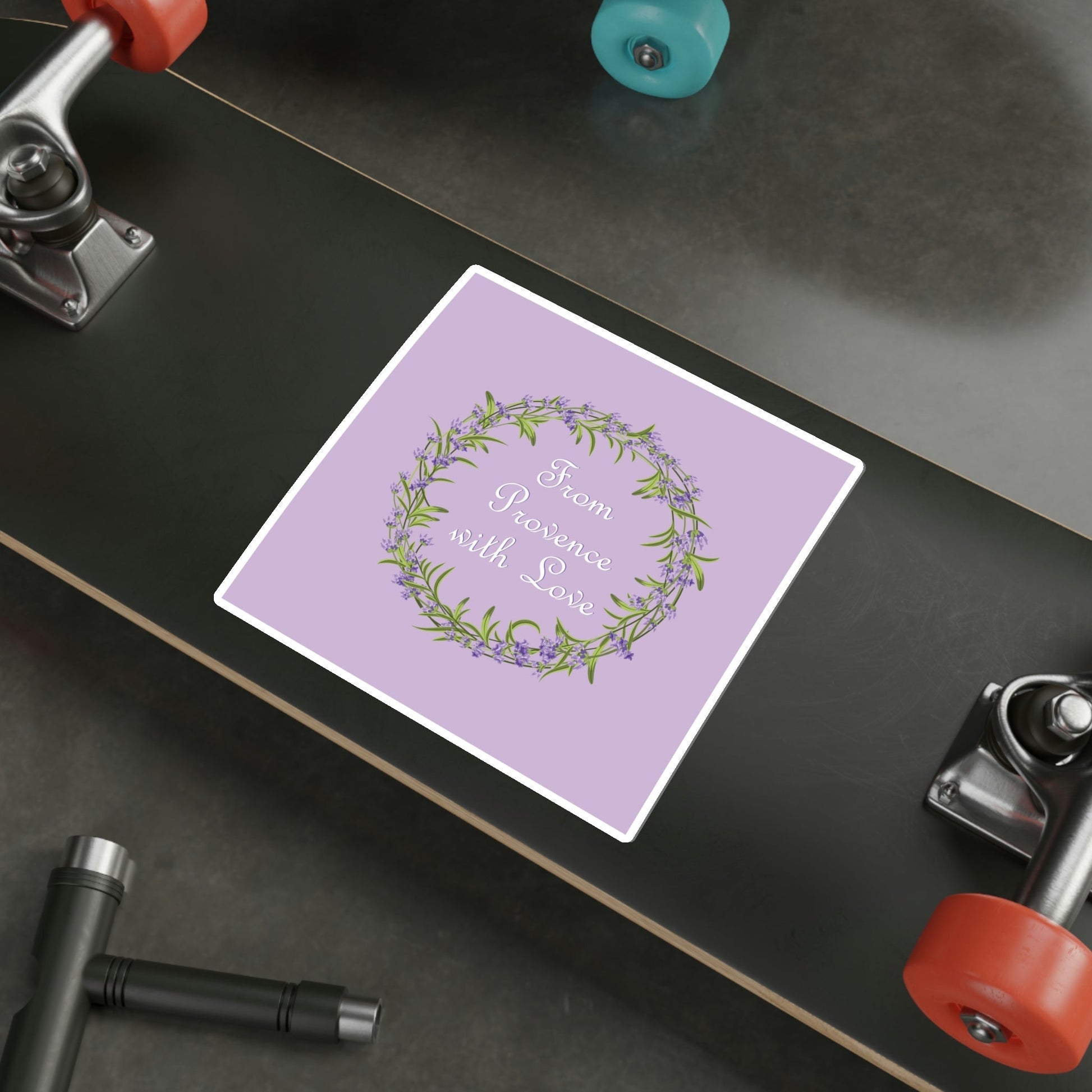 From Provence with love Lavender Frame Die-Cut Sticker Ichaku [Perfect Gifts Selection]