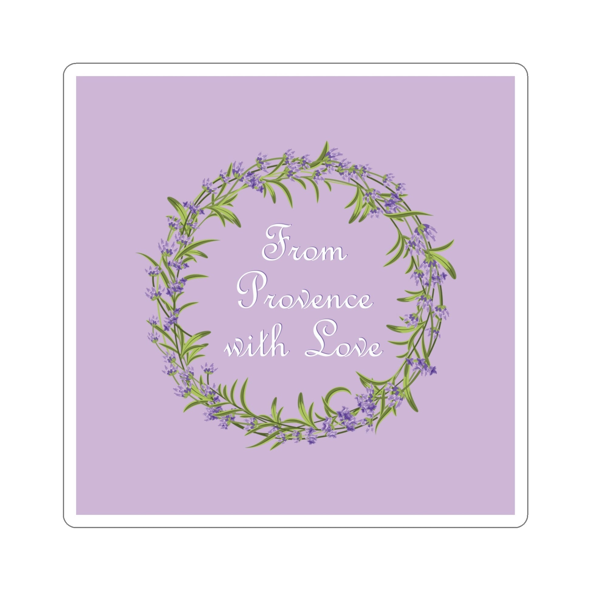 From Provence with love Lavender Frame Die-Cut Sticker Ichaku [Perfect Gifts Selection]