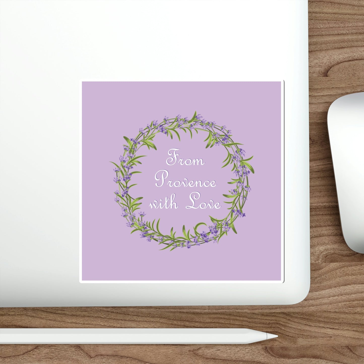 From Provence with love Lavender Frame Die-Cut Sticker Ichaku [Perfect Gifts Selection]