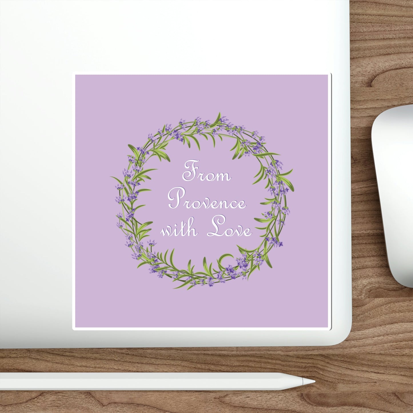 From Provence with love Lavender Frame Die-Cut Sticker Ichaku [Perfect Gifts Selection]