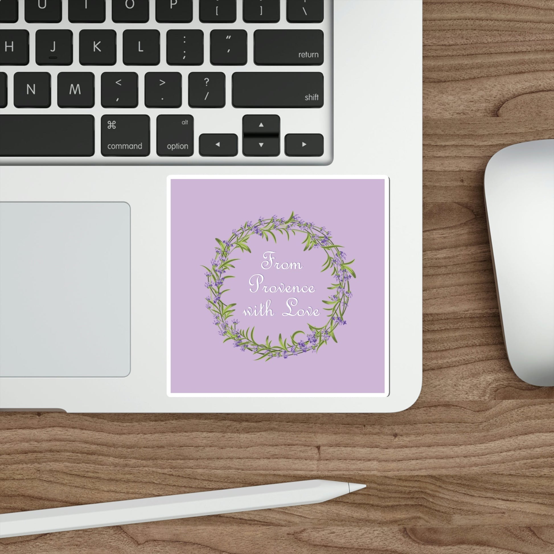 From Provence with love Lavender Frame Die-Cut Sticker Ichaku [Perfect Gifts Selection]