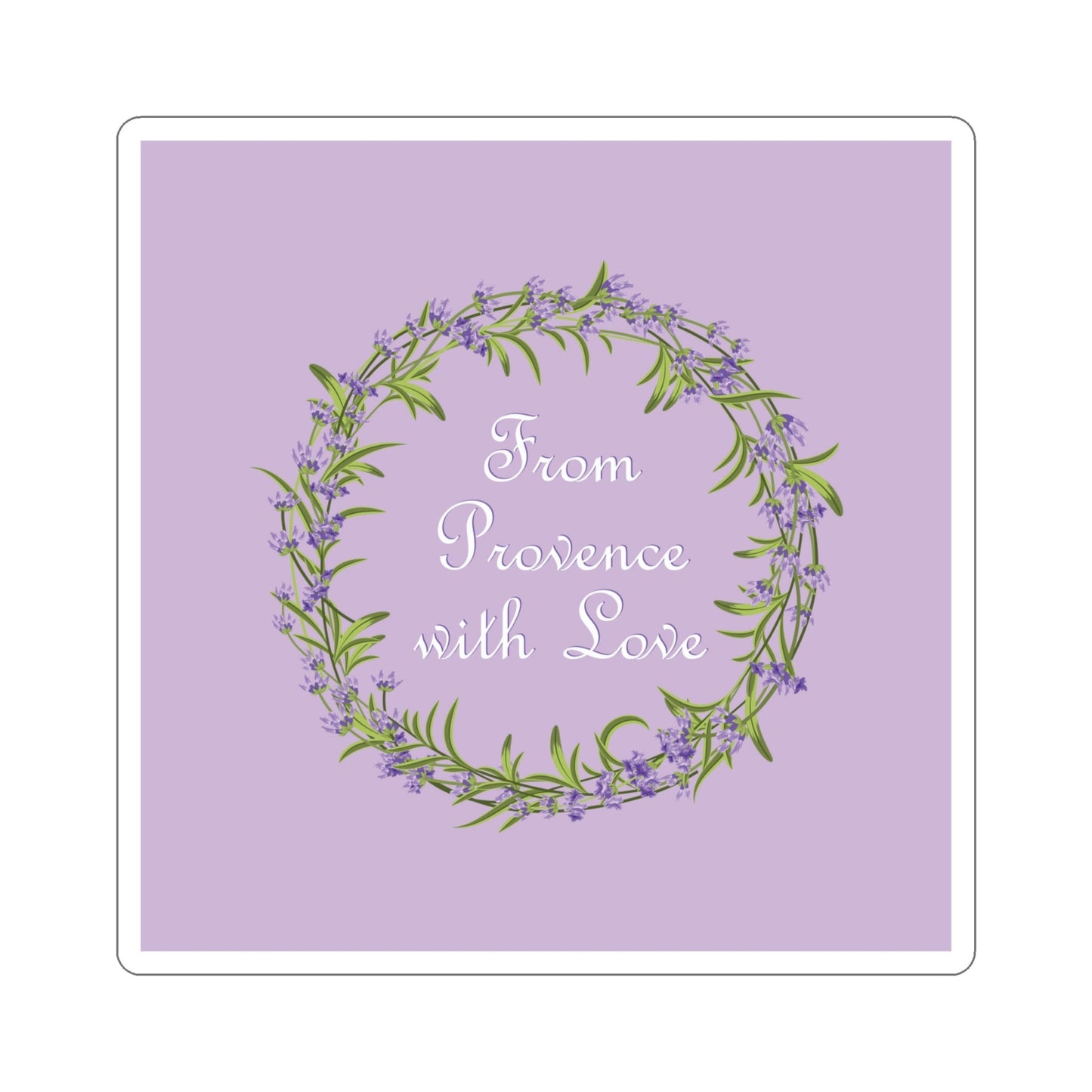 From Provence with love Lavender Frame Die-Cut Sticker Ichaku [Perfect Gifts Selection]