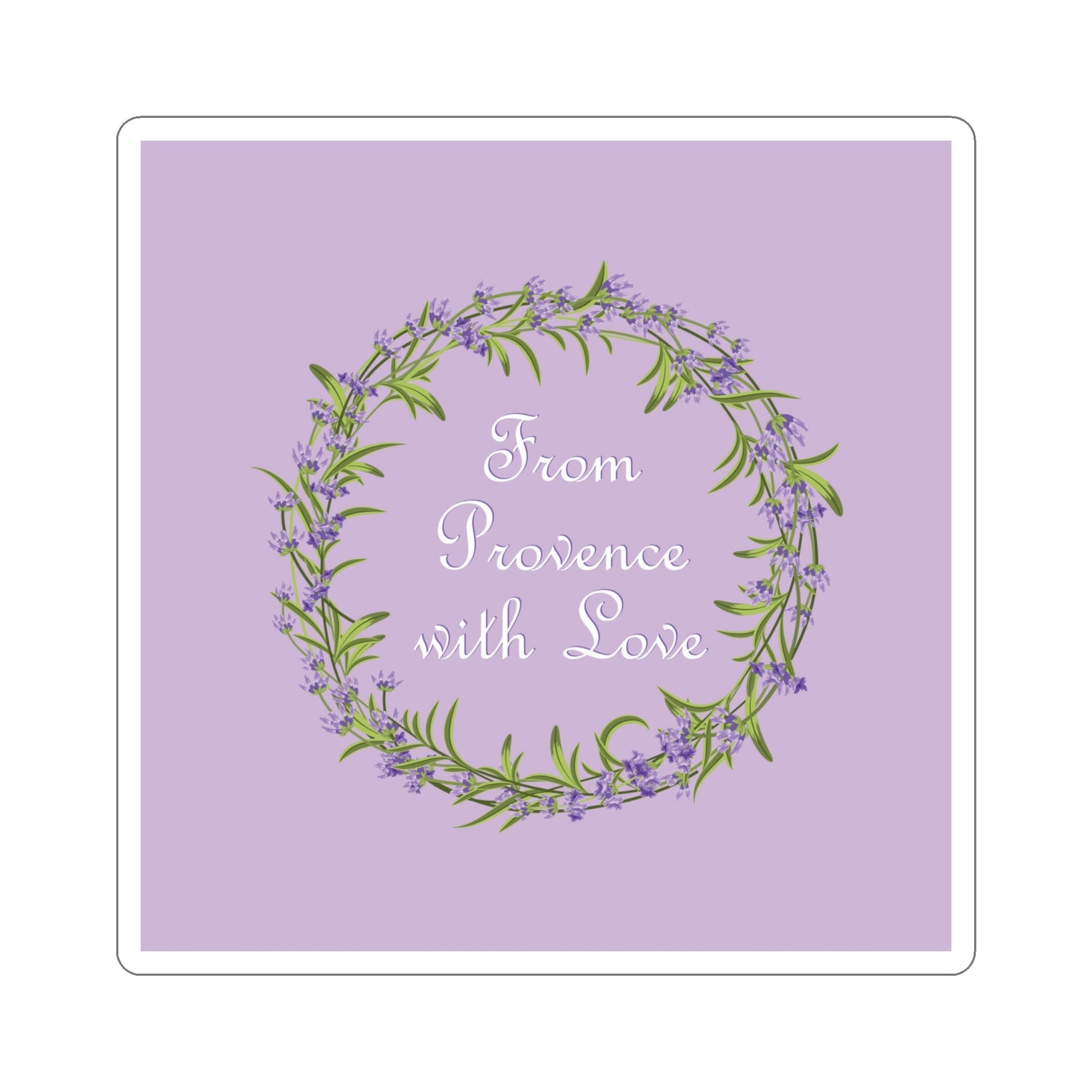From Provence with love Lavender Frame Die-Cut Sticker Ichaku [Perfect Gifts Selection]