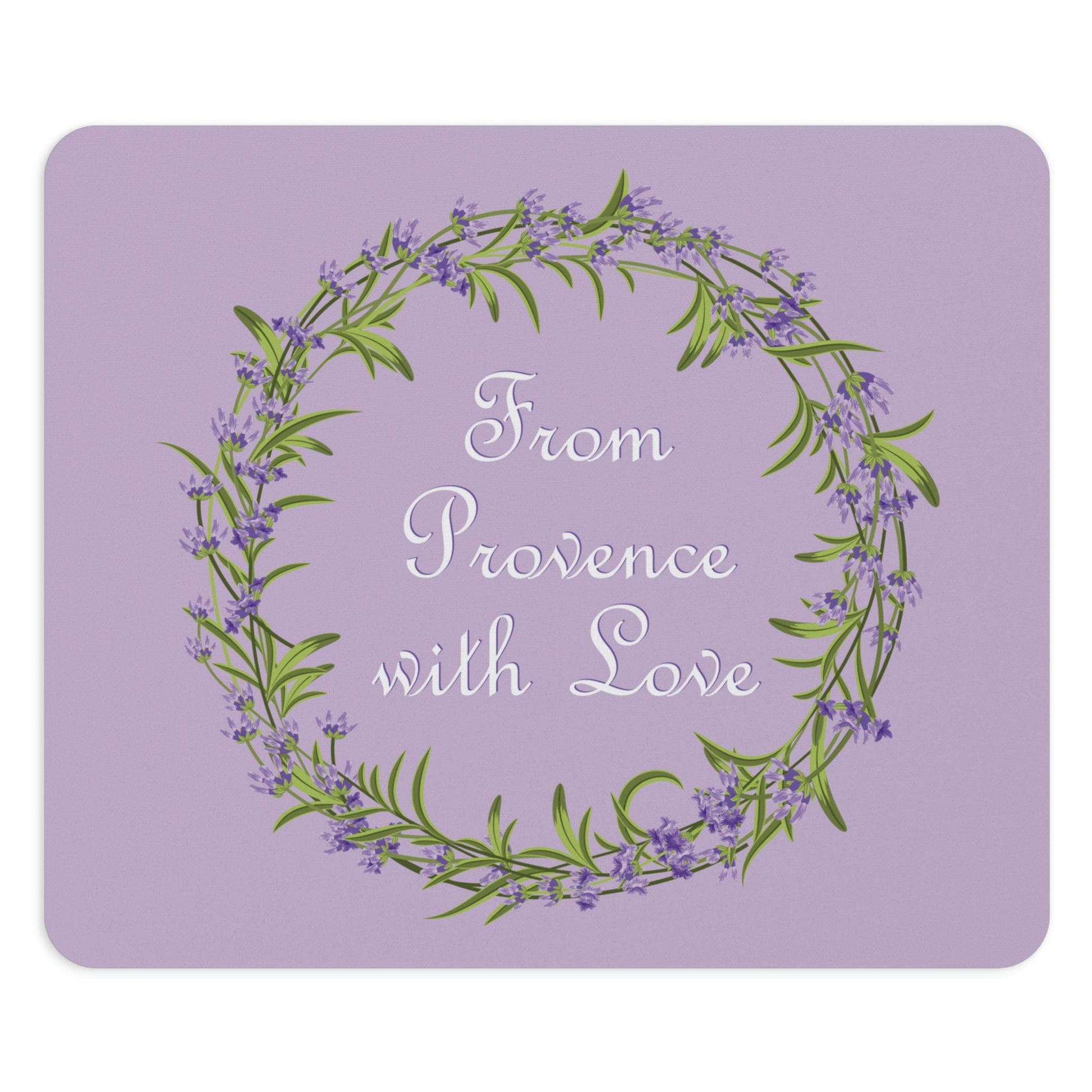 From Provence with love Lavender Frame Ergonomic Non-slip Creative Design Mouse Pad Ichaku [Perfect Gifts Selection]