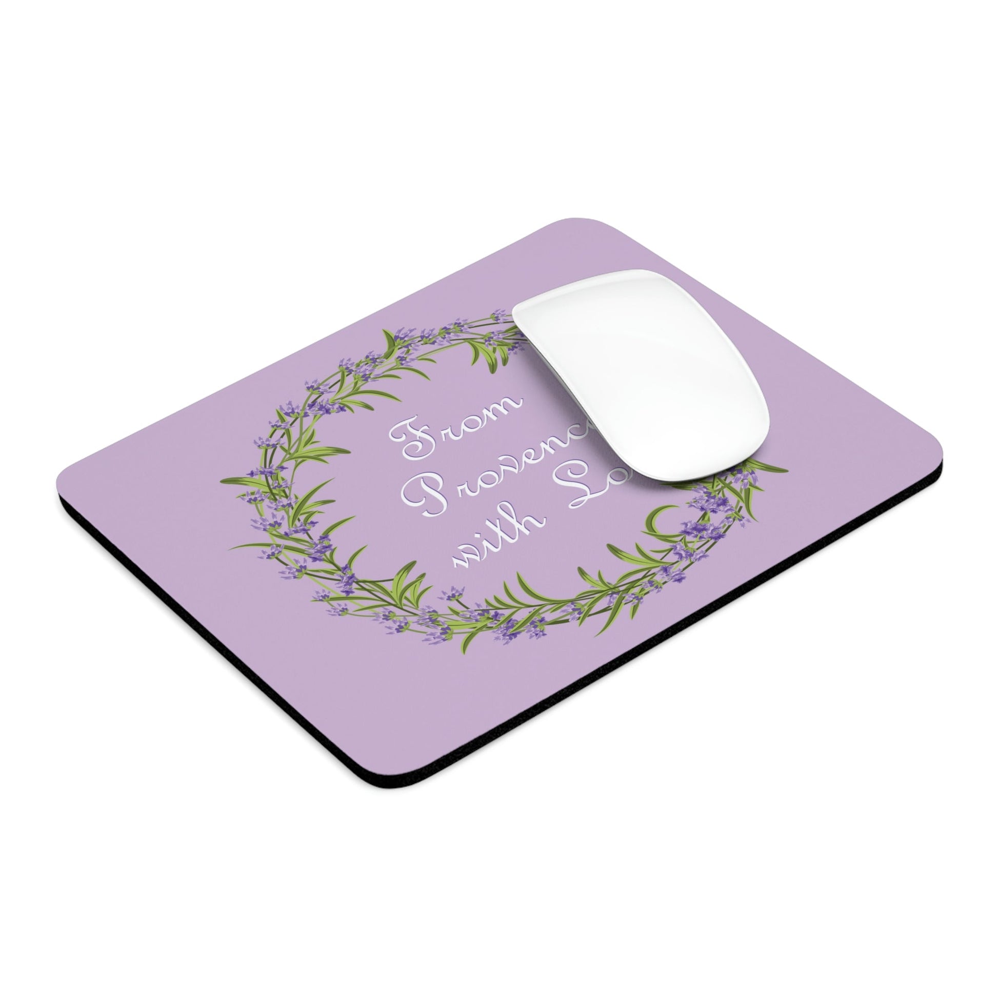 From Provence with love Lavender Frame Ergonomic Non-slip Creative Design Mouse Pad Ichaku [Perfect Gifts Selection]