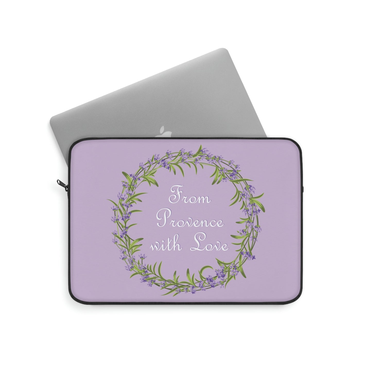 From Provence with love Lavender Frame Laptop Sleeve Ichaku [Perfect Gifts Selection]