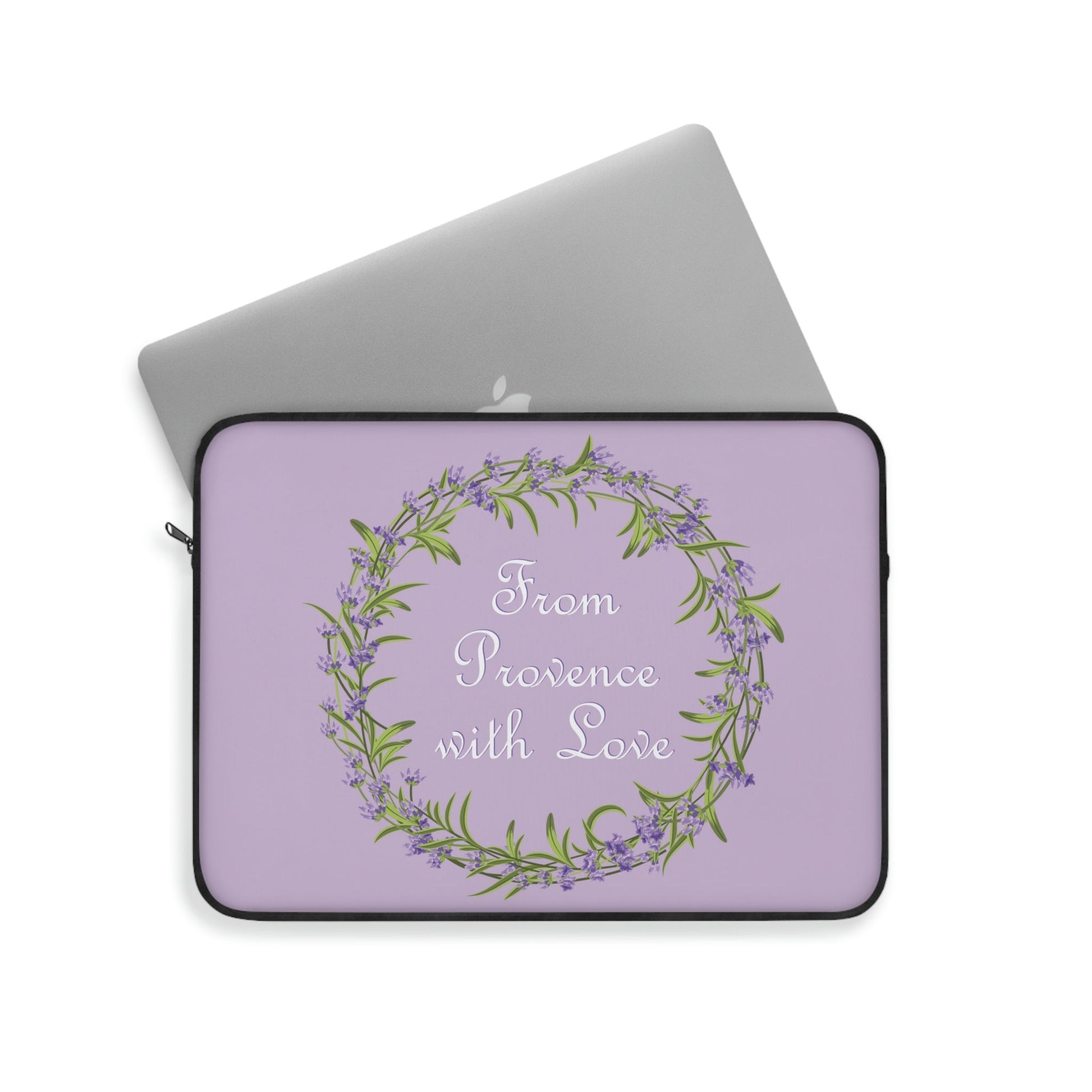 From Provence with love Lavender Frame Laptop Sleeve Ichaku [Perfect Gifts Selection]