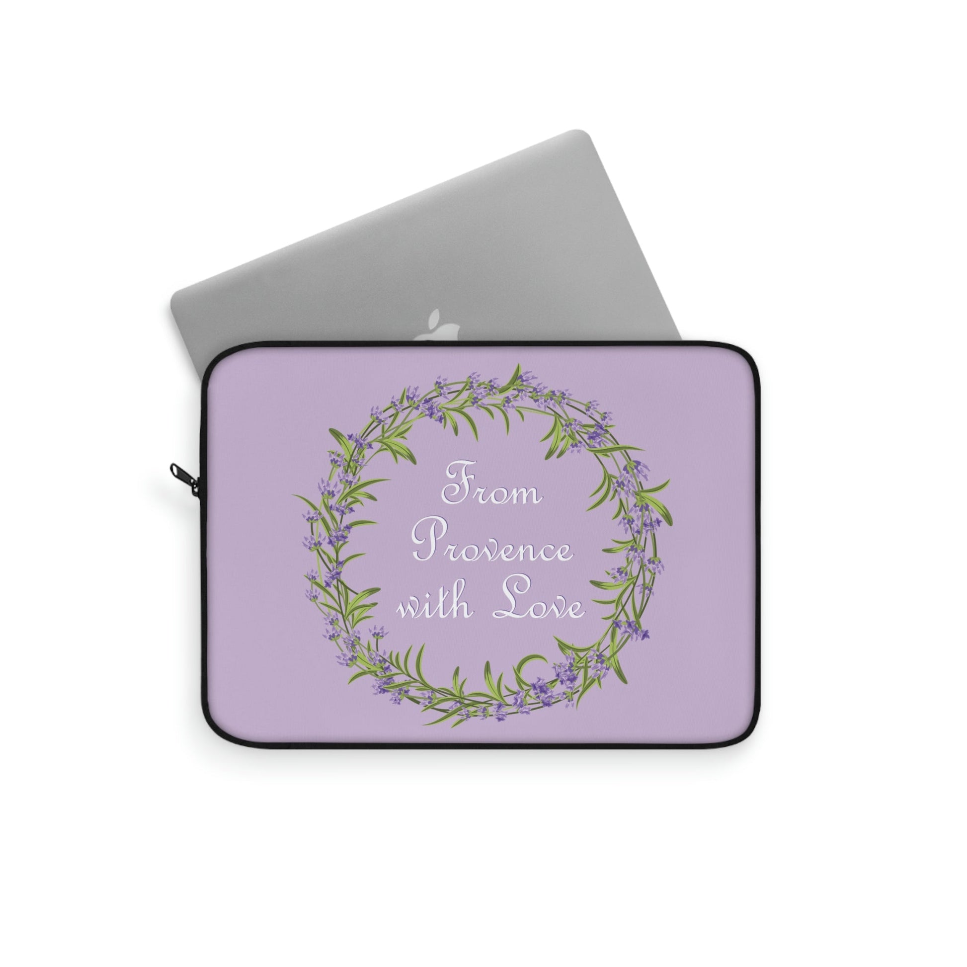 From Provence with love Lavender Frame Laptop Sleeve Ichaku [Perfect Gifts Selection]