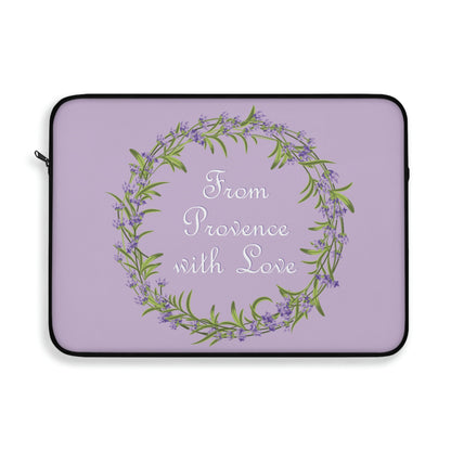 From Provence with love Lavender Frame Laptop Sleeve Ichaku [Perfect Gifts Selection]