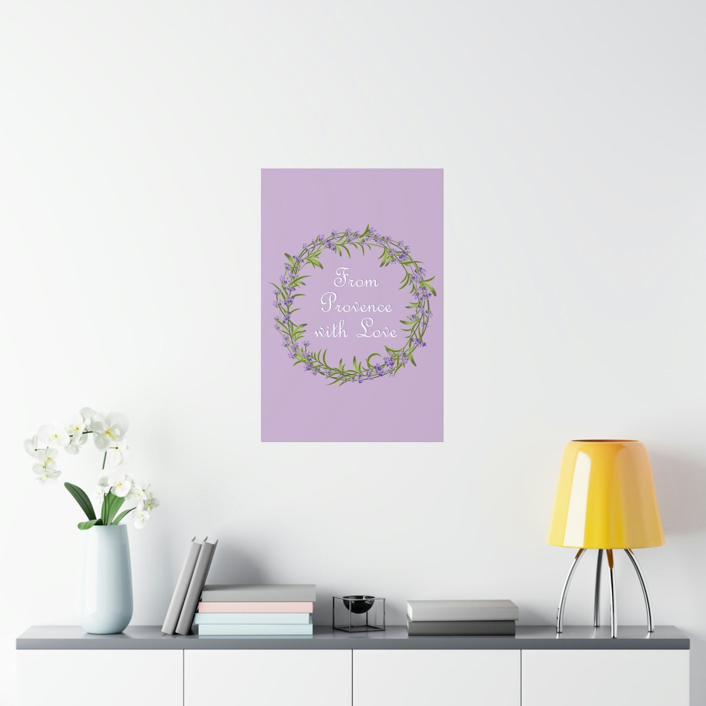From Provence with love Lavender Frame  Minimal Art Premium Matte Vertical Posters Ichaku [Perfect Gifts Selection]