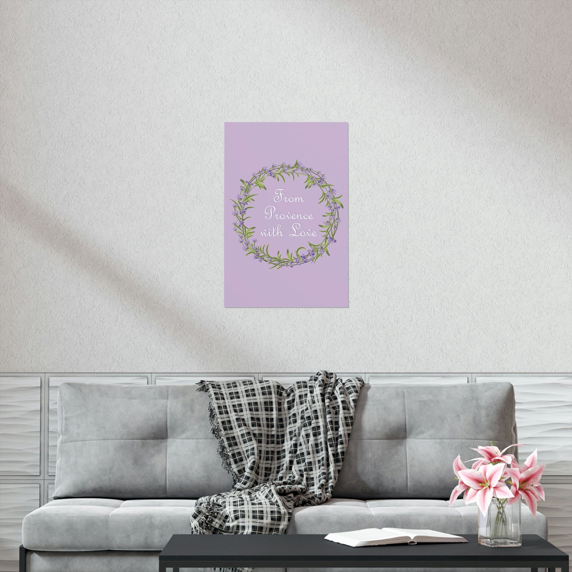 From Provence with love Lavender Frame  Minimal Art Premium Matte Vertical Posters Ichaku [Perfect Gifts Selection]