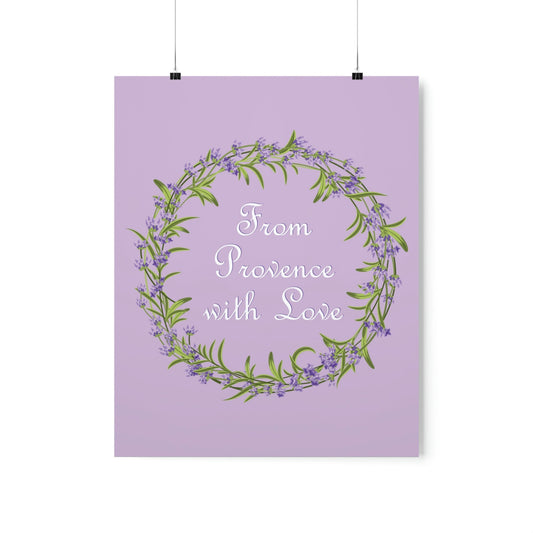 From Provence with love Lavender Frame  Minimal Art Premium Matte Vertical Posters Ichaku [Perfect Gifts Selection]