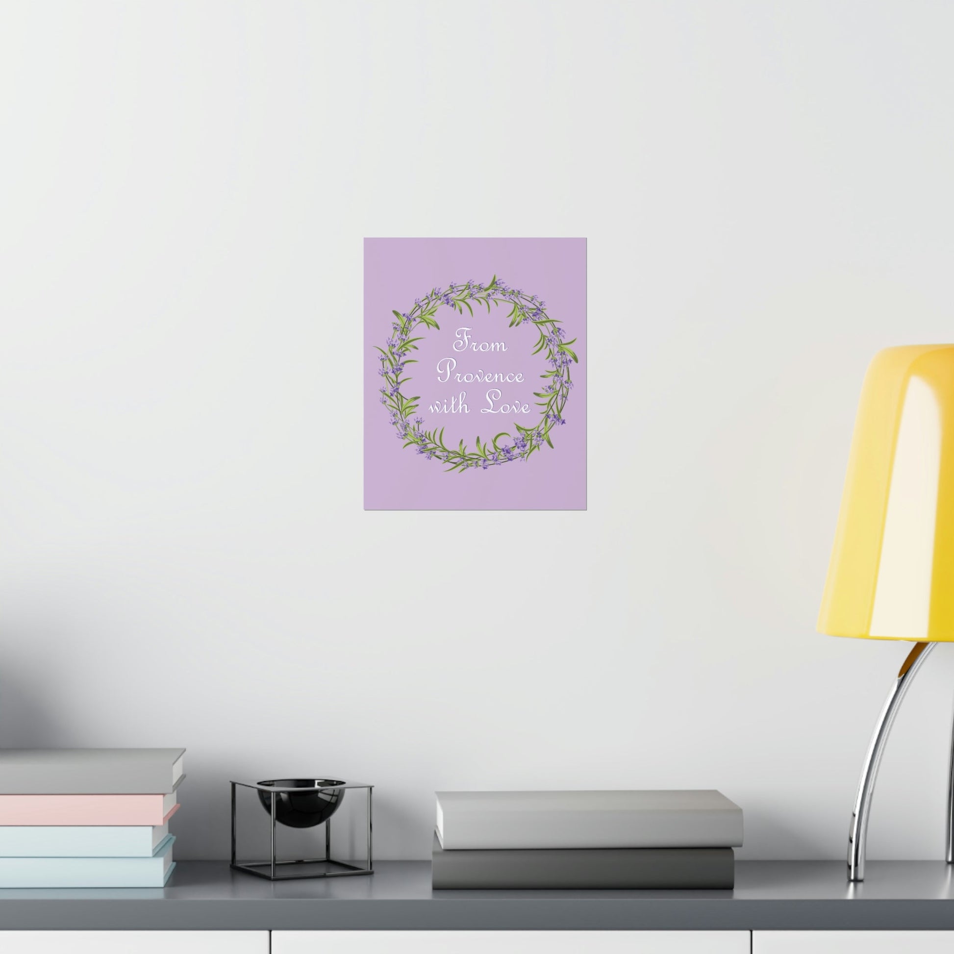 From Provence with love Lavender Frame  Minimal Art Premium Matte Vertical Posters Ichaku [Perfect Gifts Selection]