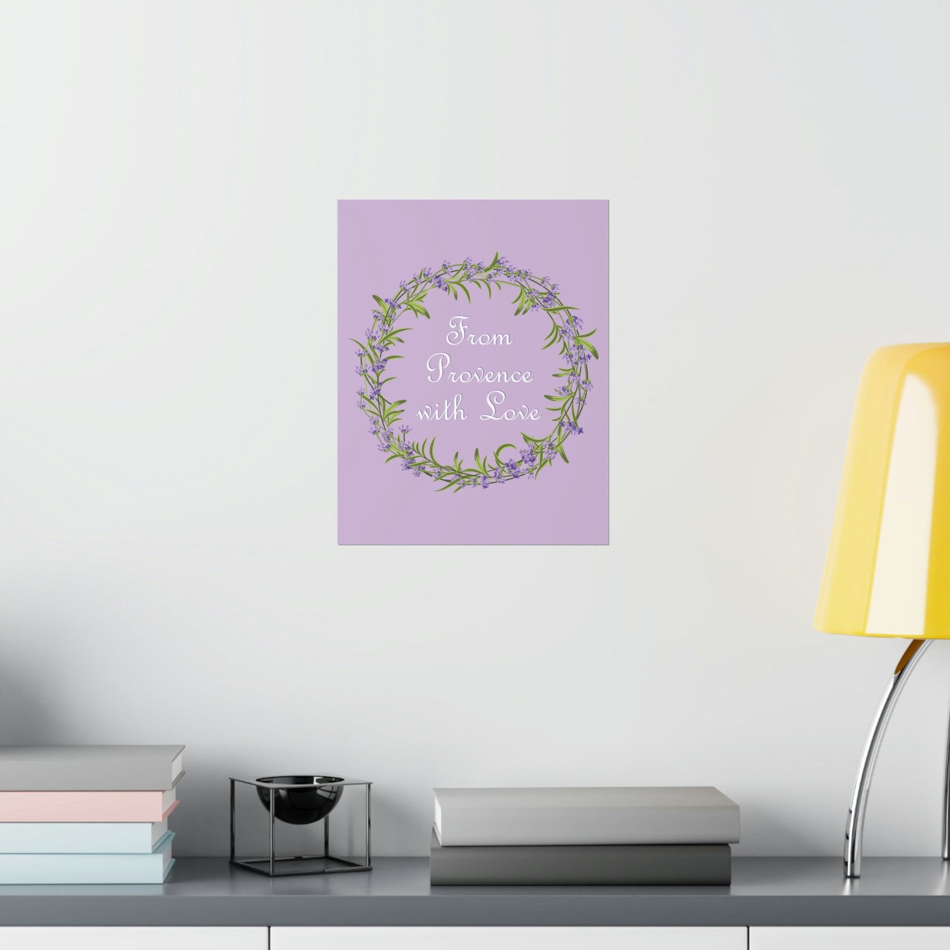 From Provence with love Lavender Frame  Minimal Art Premium Matte Vertical Posters Ichaku [Perfect Gifts Selection]