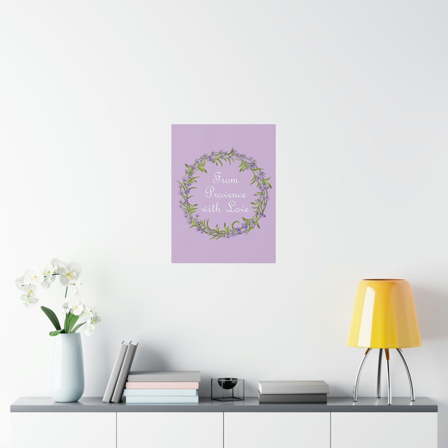 From Provence with love Lavender Frame  Minimal Art Premium Matte Vertical Posters Ichaku [Perfect Gifts Selection]