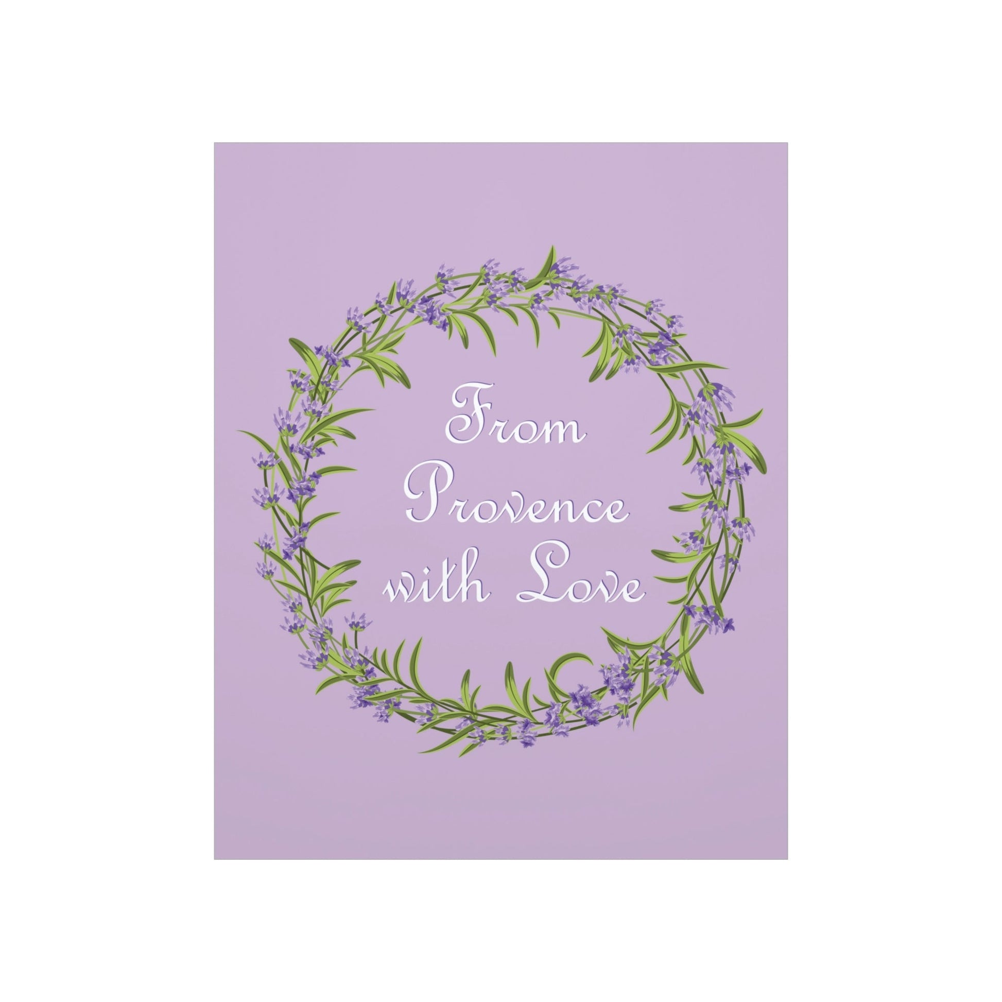 From Provence with love Lavender Frame  Minimal Art Premium Matte Vertical Posters Ichaku [Perfect Gifts Selection]