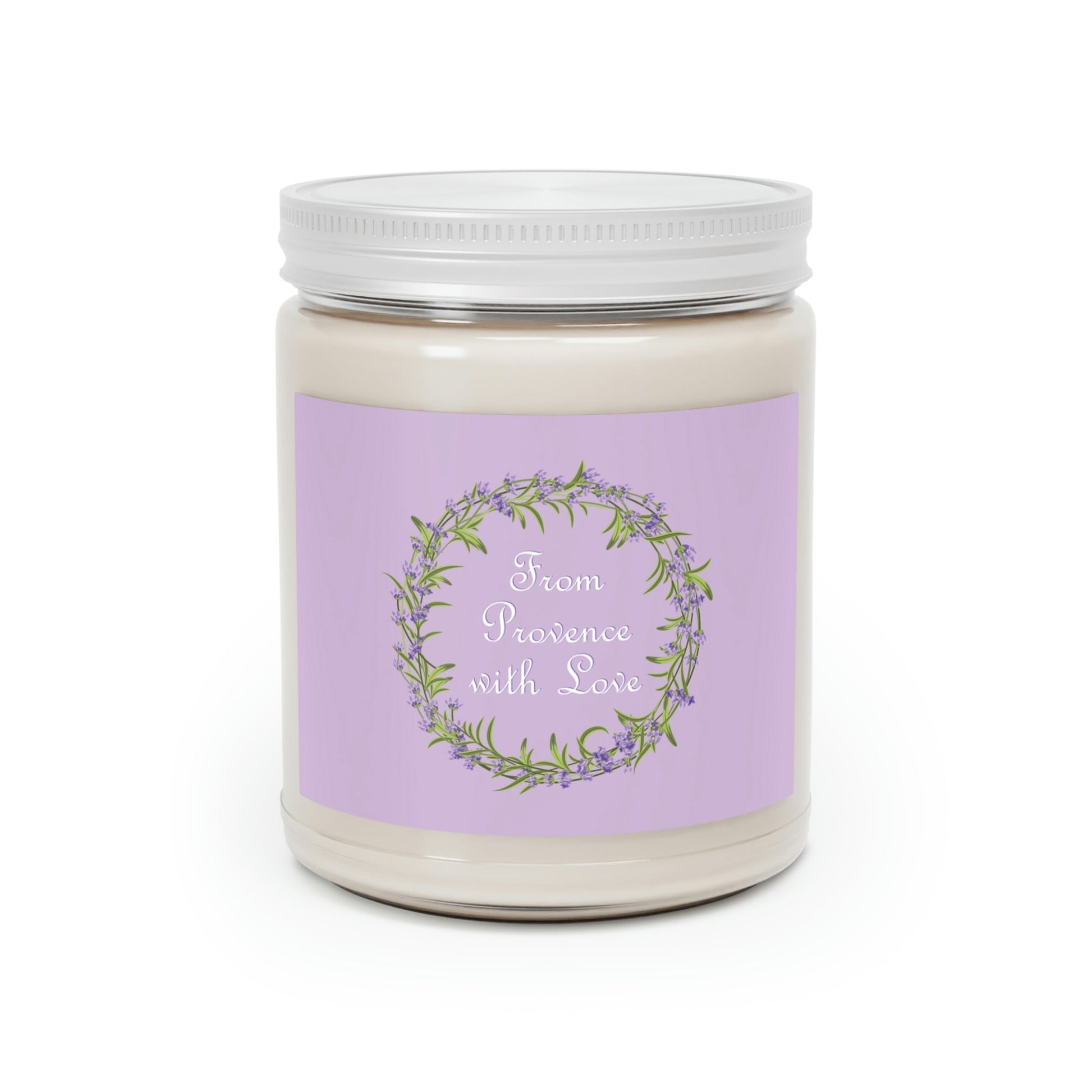 From Provence with love Lavender Frame Minimal Art Scented Candle Up to 60h Soy Wax 9oz Ichaku [Perfect Gifts Selection]